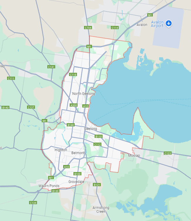 Geelong map area