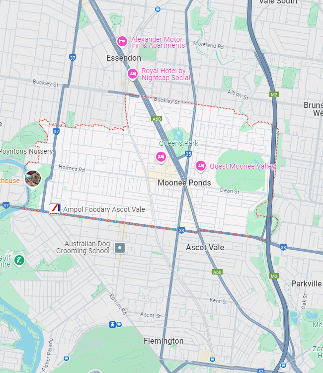 Moonee Ponds map area