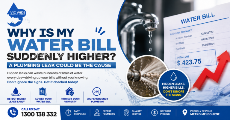 high water bill due to plumbing leak