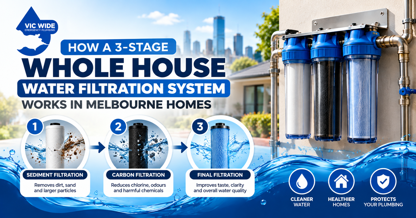 3-Stage Whole House Water Filtration